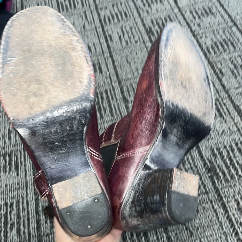 🤑⚡️SALE!🤑BED STU LIBERATE HARNESS CHELSEA burgundy BOOT BOOTIES 7M 🤑⚡️SALE!🤑 - Picture 6 of 7